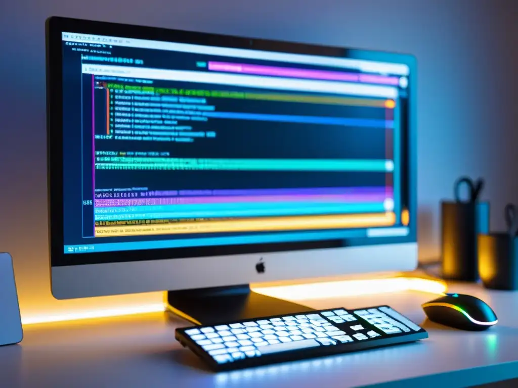 Análisis detallado de registro del servidor para SEO Análisis de logs del servidor para SEO: Detallada imagen de un archivo de logs en pantalla, rodeado de un entorno profesional y vanguardista