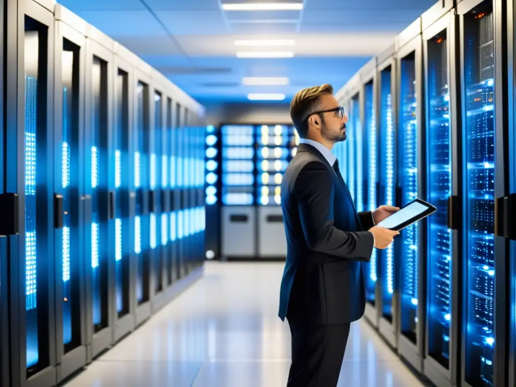 Un auditor profesional evaluando la seguridad en un proveedor de hosting