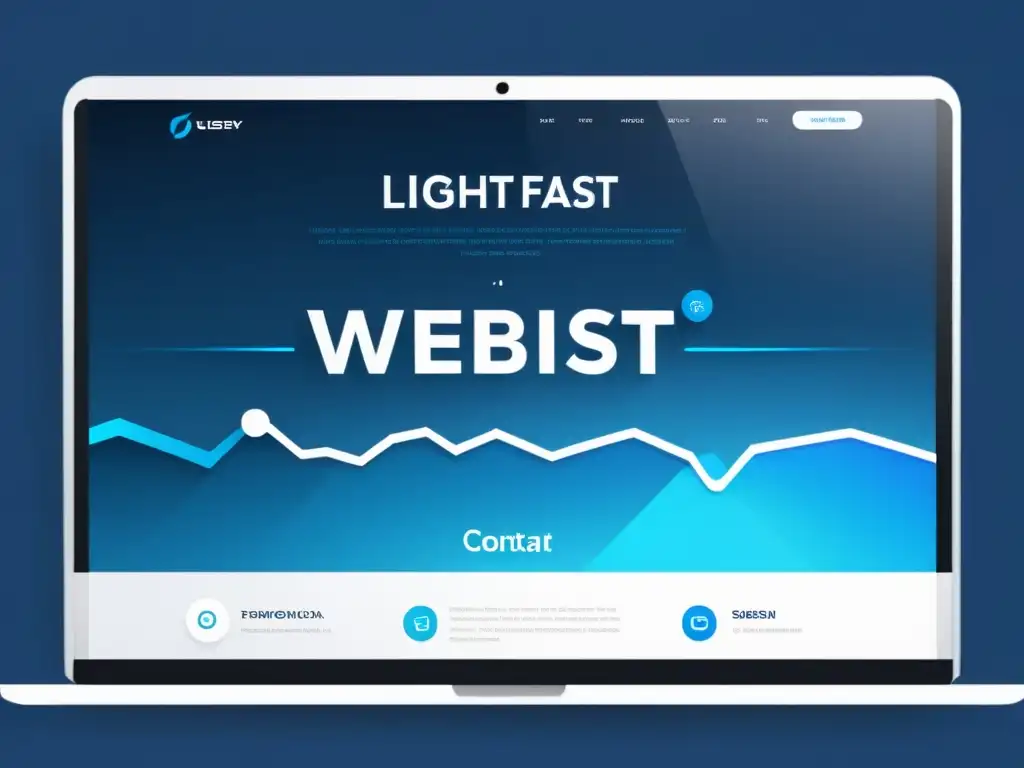 Interfaz web futurista y rápida con diseño minimalista y animaciones suaves Captura de pantalla de un sitio web futurista y elegante, maximizando rendimiento para alto volumen de tráfico