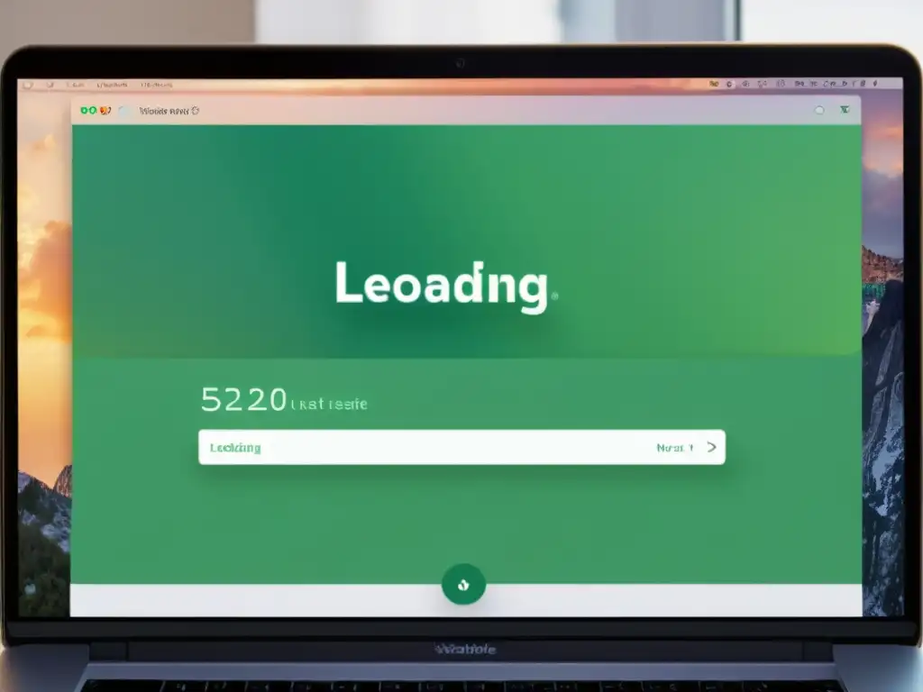 Experiencia web de alta velocidad con HTTP/2 Captura de pantalla mostrando un sitio web de carga ultrarrápida con el protocolo HTTP/2