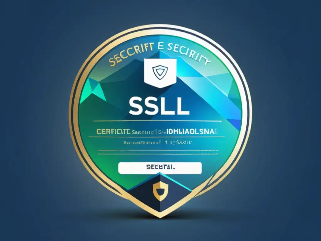 Certificado SSL moderno con diseño holográfico Un certificado SSL Joomla moderno y elegante con intrincados detalles de seguridad y diseño holográfico, transmitiendo confianza y seguridad