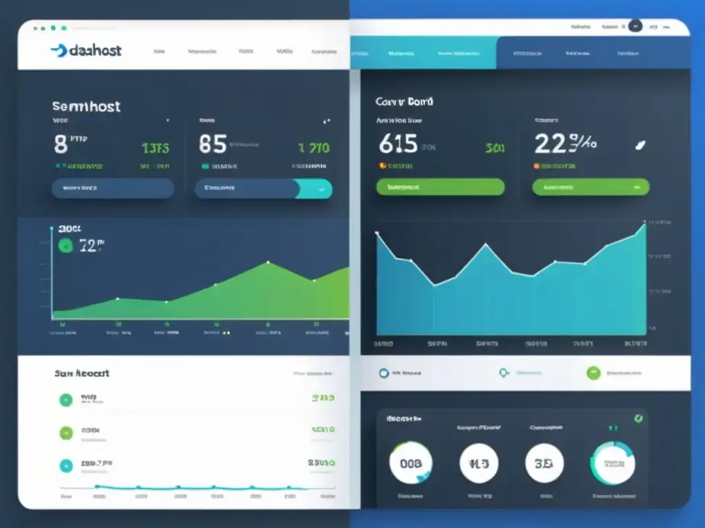 Comparación de paneles de alojamiento web: DreamHost vs InMotion Hosting Duelo de velocidad y confiabilidad hosting: Comparación de dashboards modernos y profesionales de DreamHost y InMotion Hosting