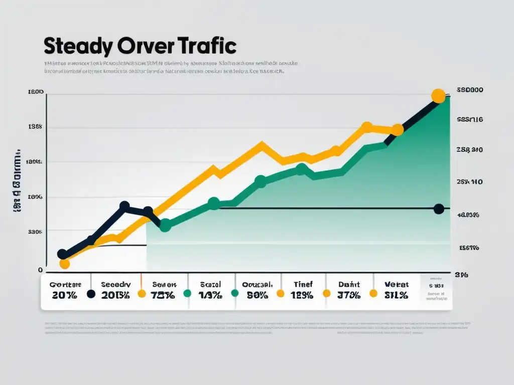 Gráfico de tráfico web detallado en 8k: estrategias clave Gráfico detallado de crecimiento de tráfico web con estrategias clave para mejorar crecimiento tráfico WordPress Hosting