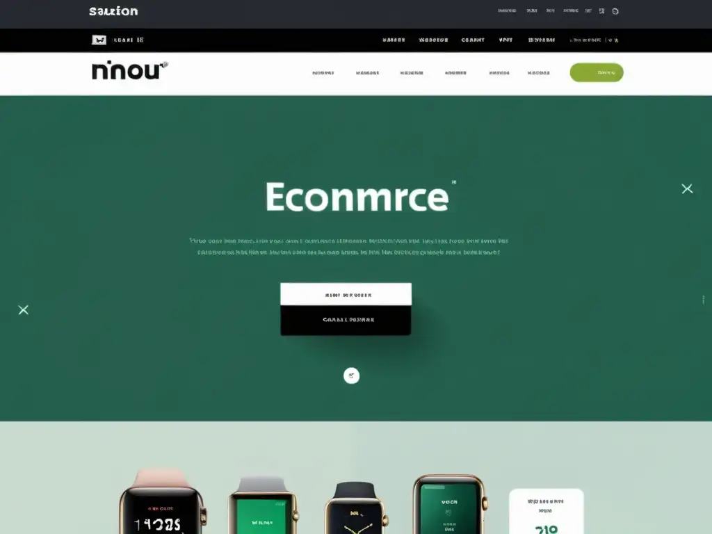 Interfaz de ecommerce moderna y minimalista Una interfaz de comercio electrónico moderna y sofisticada, con énfasis en la experiencia del usuario