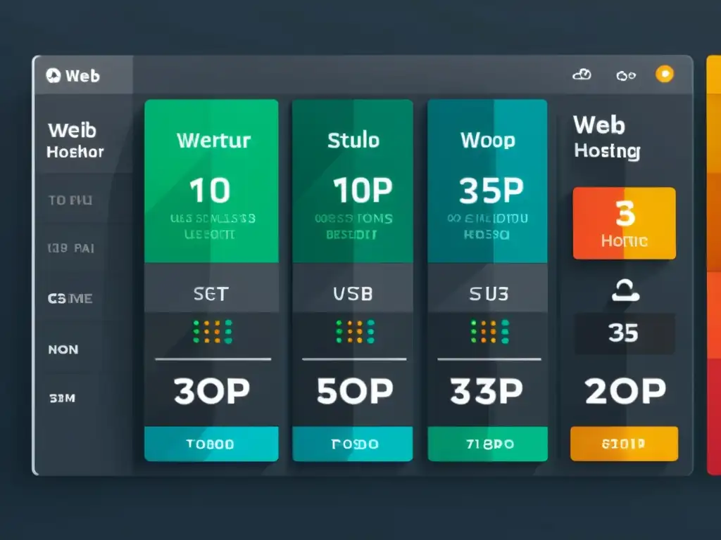 Panel de control de hosting web: diseño moderno y amigable La interfaz moderna del panel de control de hosting web ofrece las mejores experiencias para usuarios, con colores vibrantes y diseño intuitivo