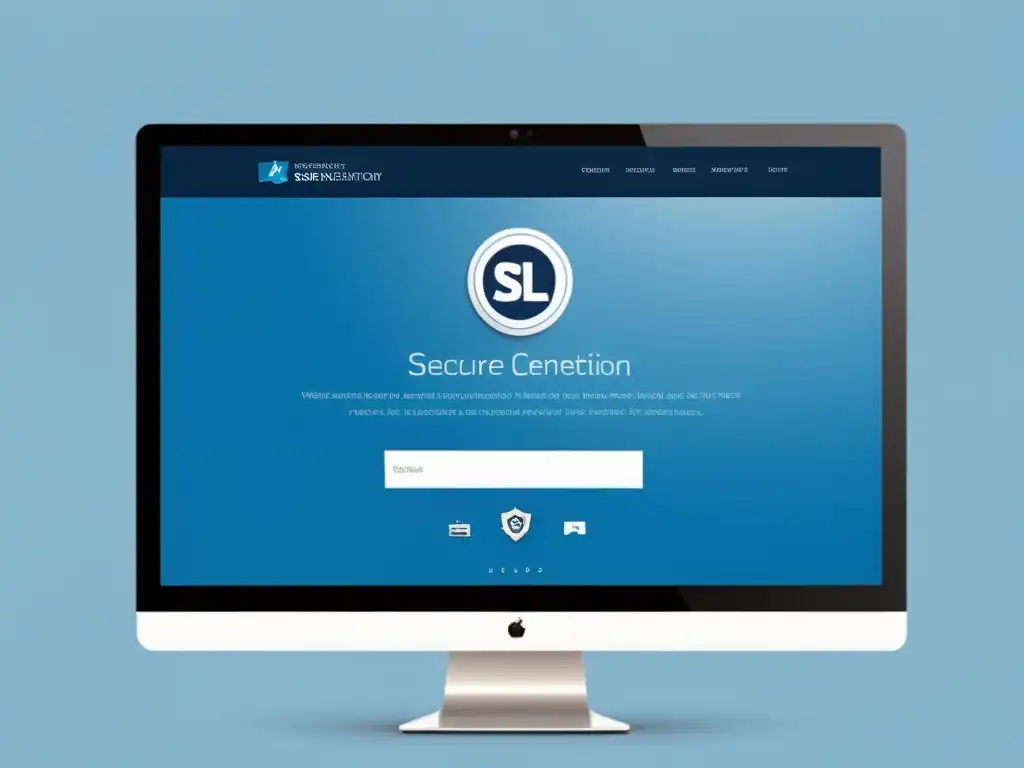 Interfaz web profesional y segura con SSL en Joomla Interfaz web moderna y segura con certificados SSL en Joomla, transmitiendo confianza y profesionalismo en tonos azules y blancos