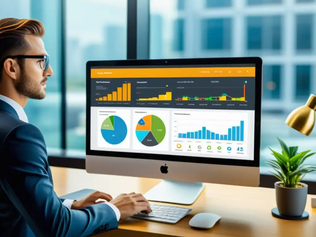 Interfaz profesional para resellers: análisis y herramientas Un profesional utiliza un panel de control moderno con herramientas para resellers