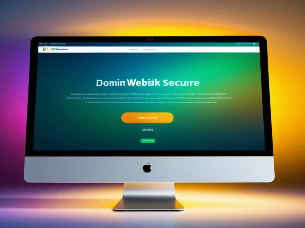 Interfaz web moderna con certificados SSL Multidominio Vista 8k de interfaz web moderna y segura con certificados SSL brillantes, destacando 'Ventajas certificados MultiDominio SSL'